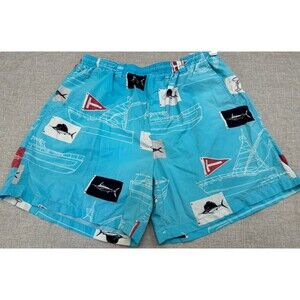 Columbia PFG Omni Shade‎ Board Shorts Mens Large Blue Performance Fishing Gear